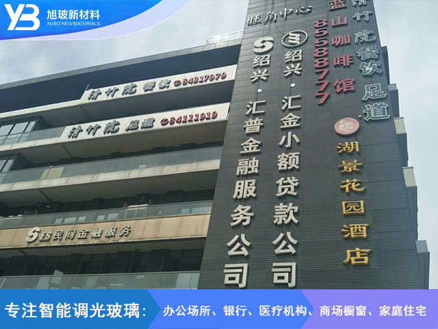 绍兴旺角中心山水画调光玻璃